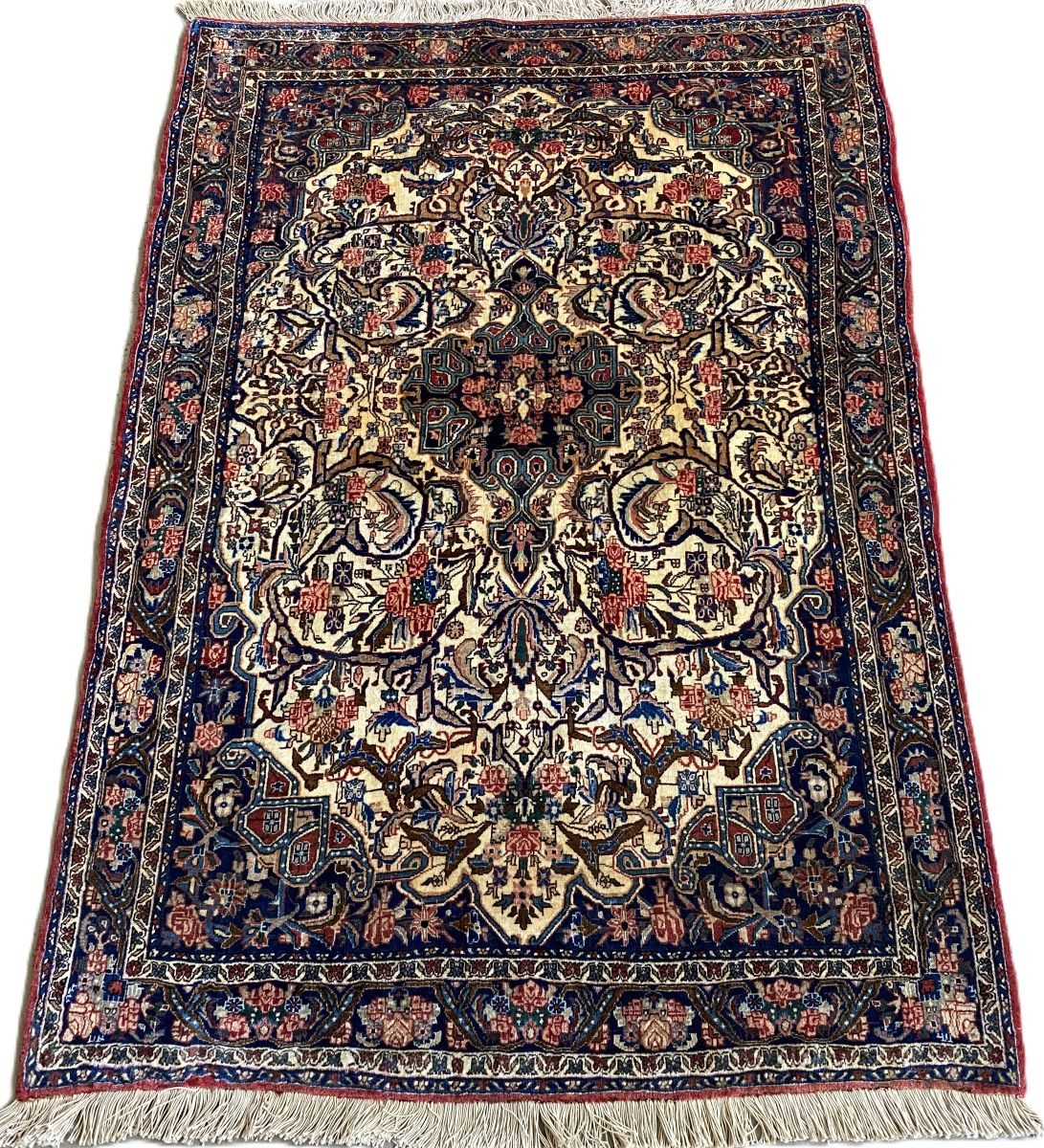 Superfine Hand-Knotted Persian Bidjar Tekkab Rug