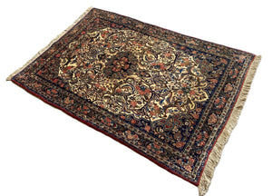 Superfine Hand-Knotted Persian Bidjar Tekkab Rug