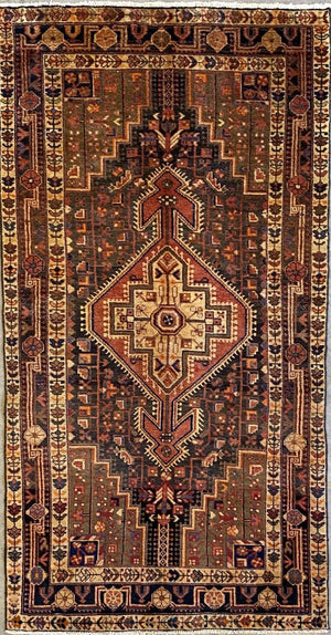 Hand-Knotted Tribal Persian Toyserkan Rug