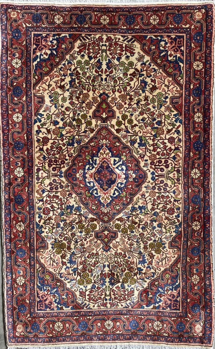 Fine Hand-Knotted Persian Jozan Rug