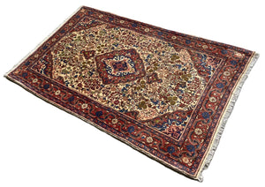 Fine Hand-Knotted Persian Jozan Rug