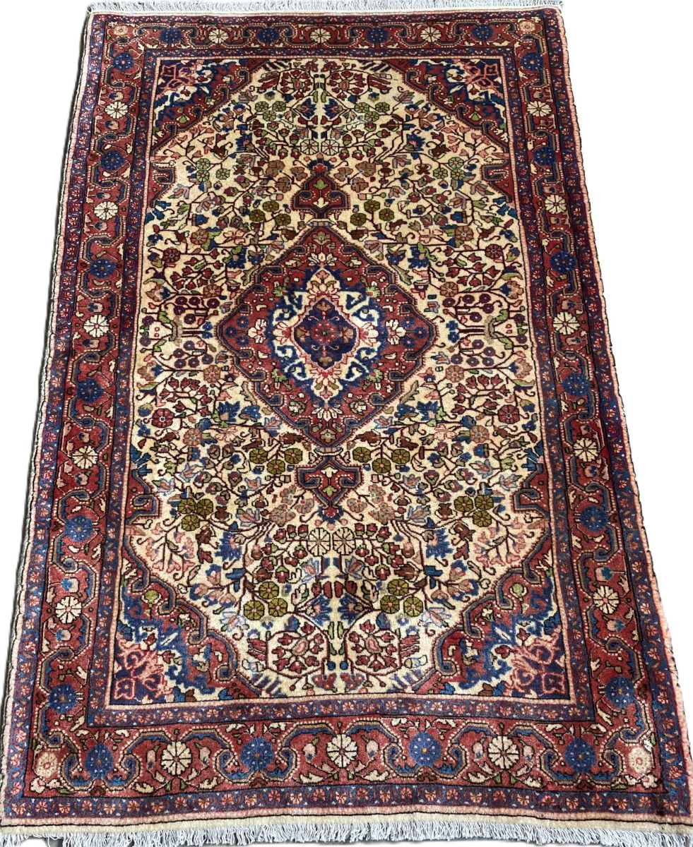 Fine Hand-Knotted Persian Jozan Rug