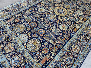 Fine Hand-Knotted Persian Kashan Carpet