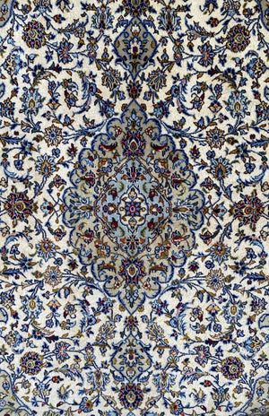 Superfine Hand-Knotted Persian Kashan Carpet