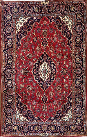 Fine Hand-Knotted Persian Kashan Rug