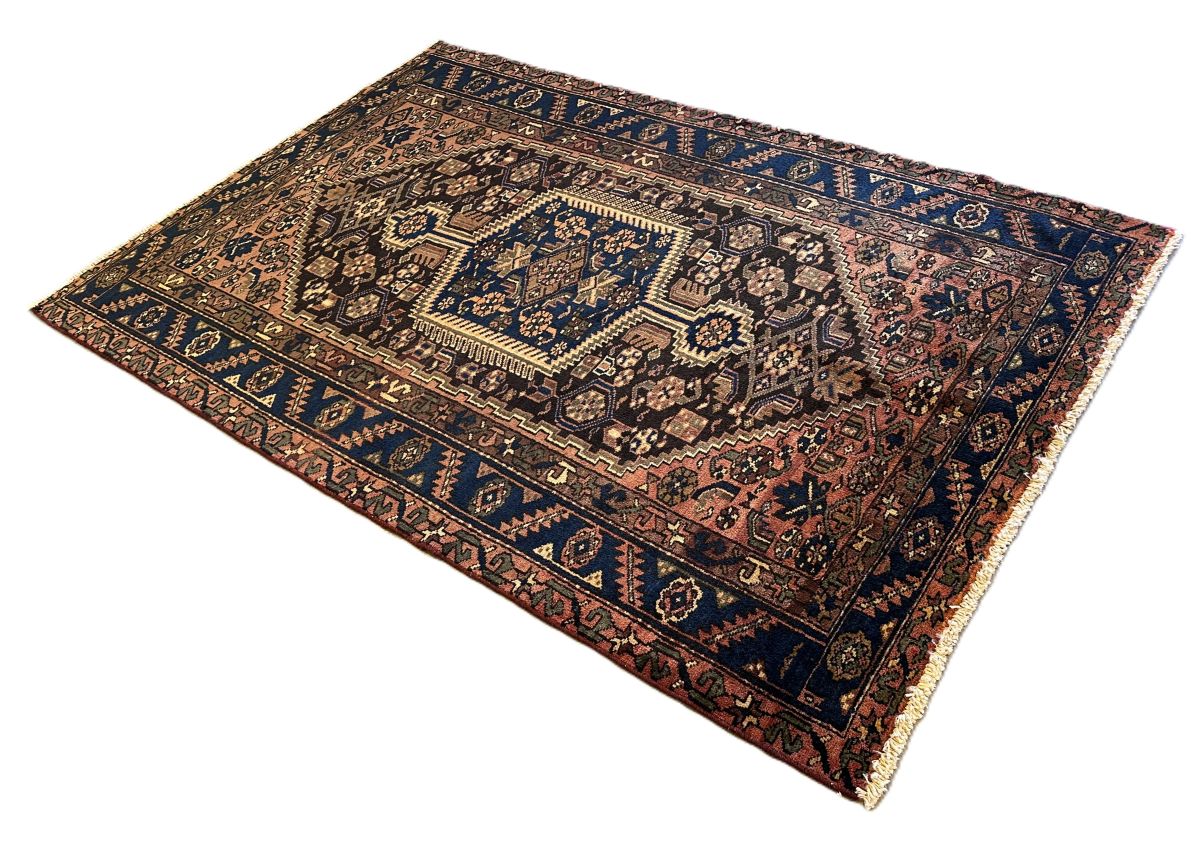 Hand-Knotted Tribal Persian Khamseh Rug