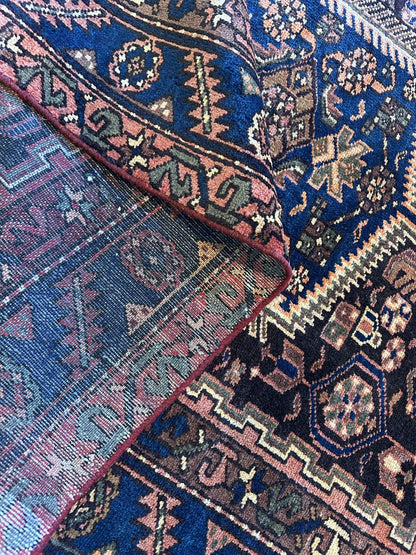 Hand-Knotted Tribal Persian Khamseh Rug