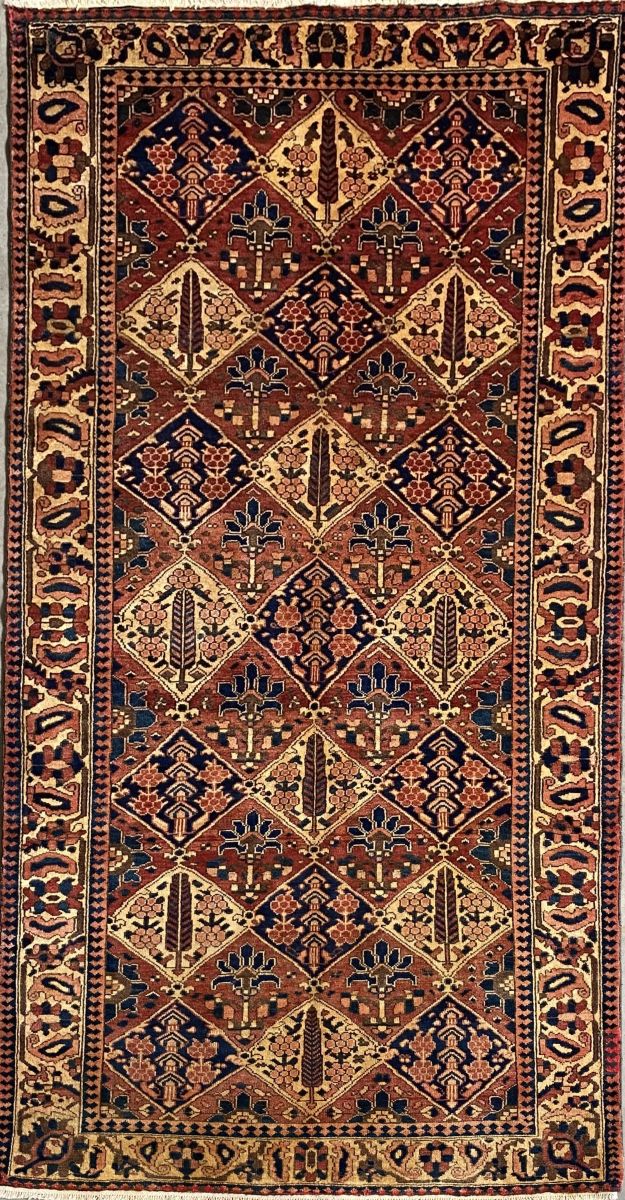 Hand-Knotted Tribal Persian Bakhtiar Rug