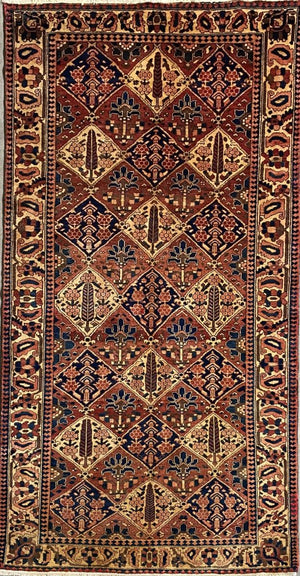 Hand-Knotted Tribal Persian Bakhtiar Rug