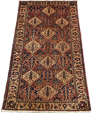 Hand-Knotted Tribal Persian Bakhtiar Rug