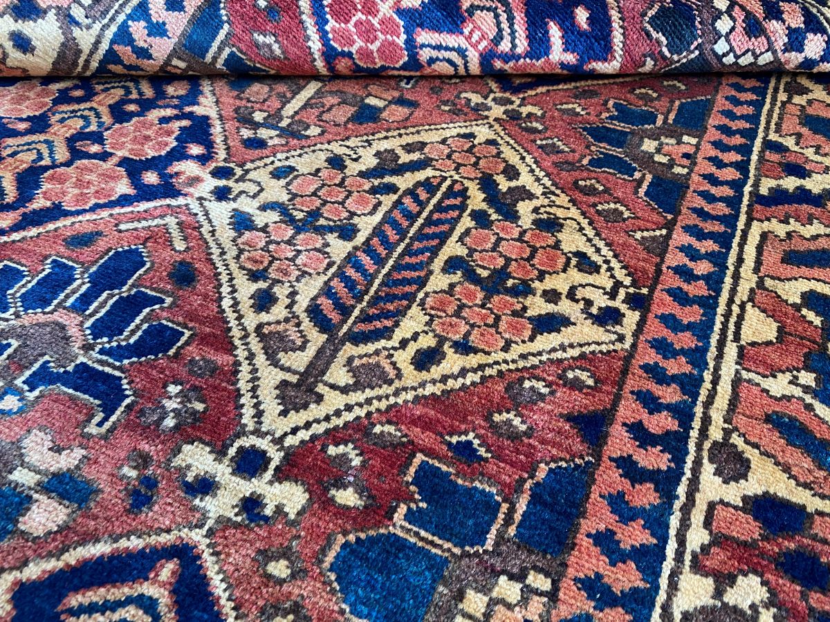 Hand-Knotted Tribal Persian Bakhtiar Rug