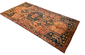 Hand-Knotted Tribal Persian Nahavand Rug