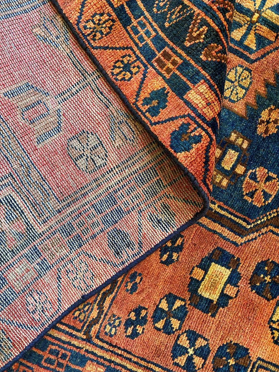 Hand-Knotted Tribal Persian Nahavand Rug