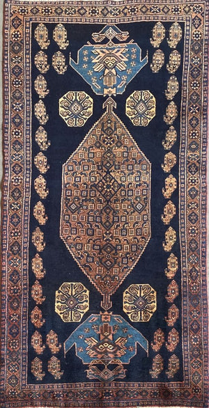 Hand-Knotted Tribal Persian Bidjar Rug