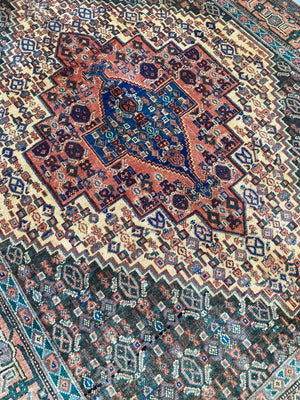 Hand-Knotted Tribal Persian Senneh Rug