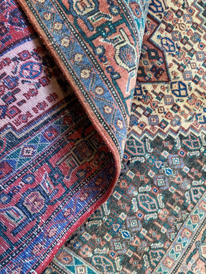 Hand-Knotted Tribal Persian Senneh Rug