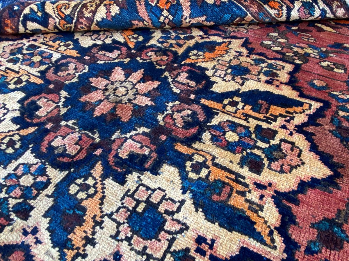 Hand-Knotted Tribal Persian Bakhtiar Faradonbeh Rug