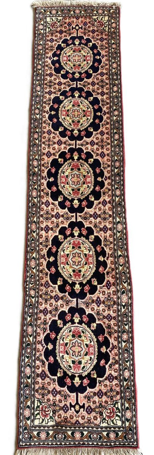 Hand-Knotted Persian Senneh Hall Runner