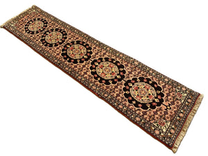 Hand-Knotted Persian Senneh Hall Runner