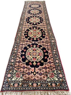 Hand-Knotted Persian Senneh Hall Runner