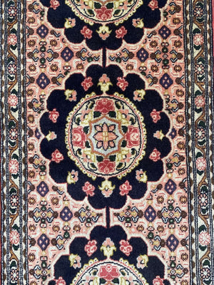 Hand-Knotted Persian Senneh Hall Runner