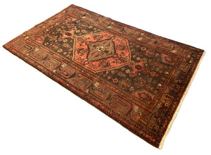 Hand-Knotted Tribal Persian Khamseh Rug