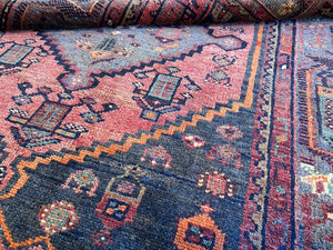 Hand-Knotted Tribal Persian Khamseh Rug