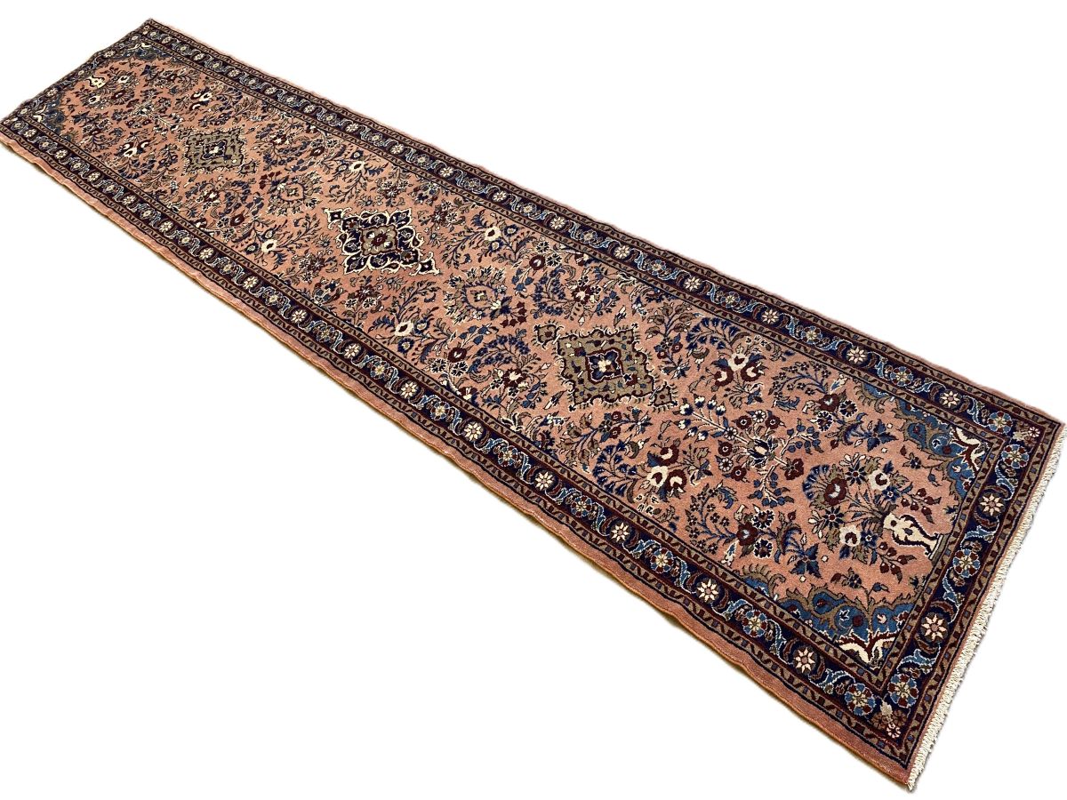 Traditional Hand-Knotted Persian Mehraban Runner