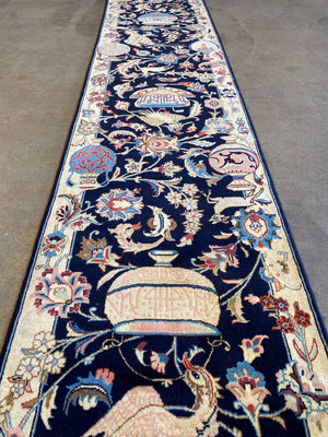 Handmade Persian Kashmar Hall Runner - Archaeology Design