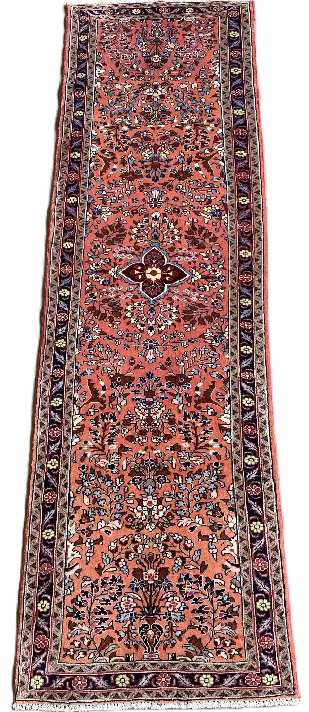 Traditional Hand-Knotted Persian Mehraban Runner