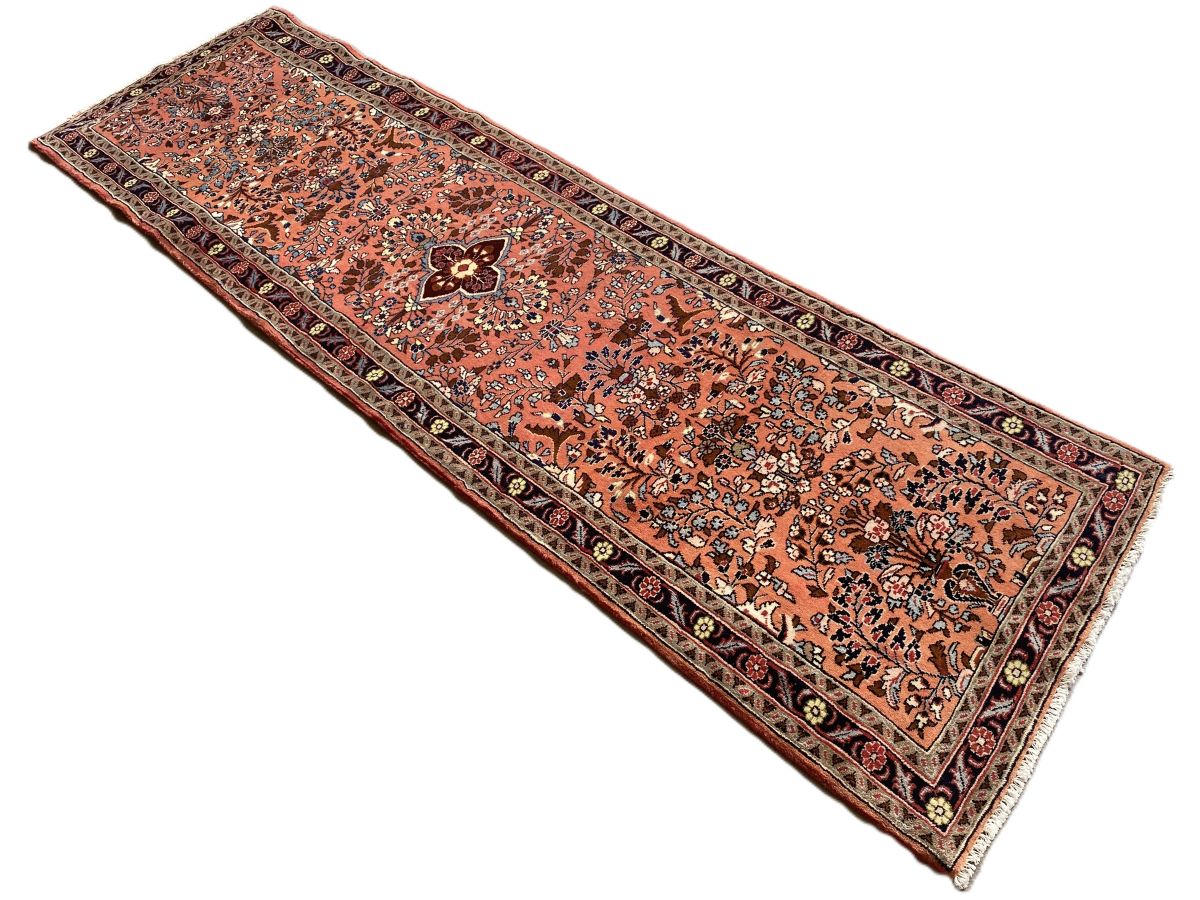 Traditional Hand-Knotted Persian Mehraban Runner