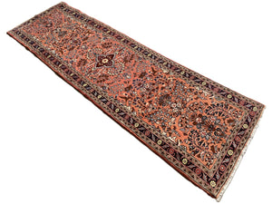 Hand-Knotted Persian Mehraban Hall Runner