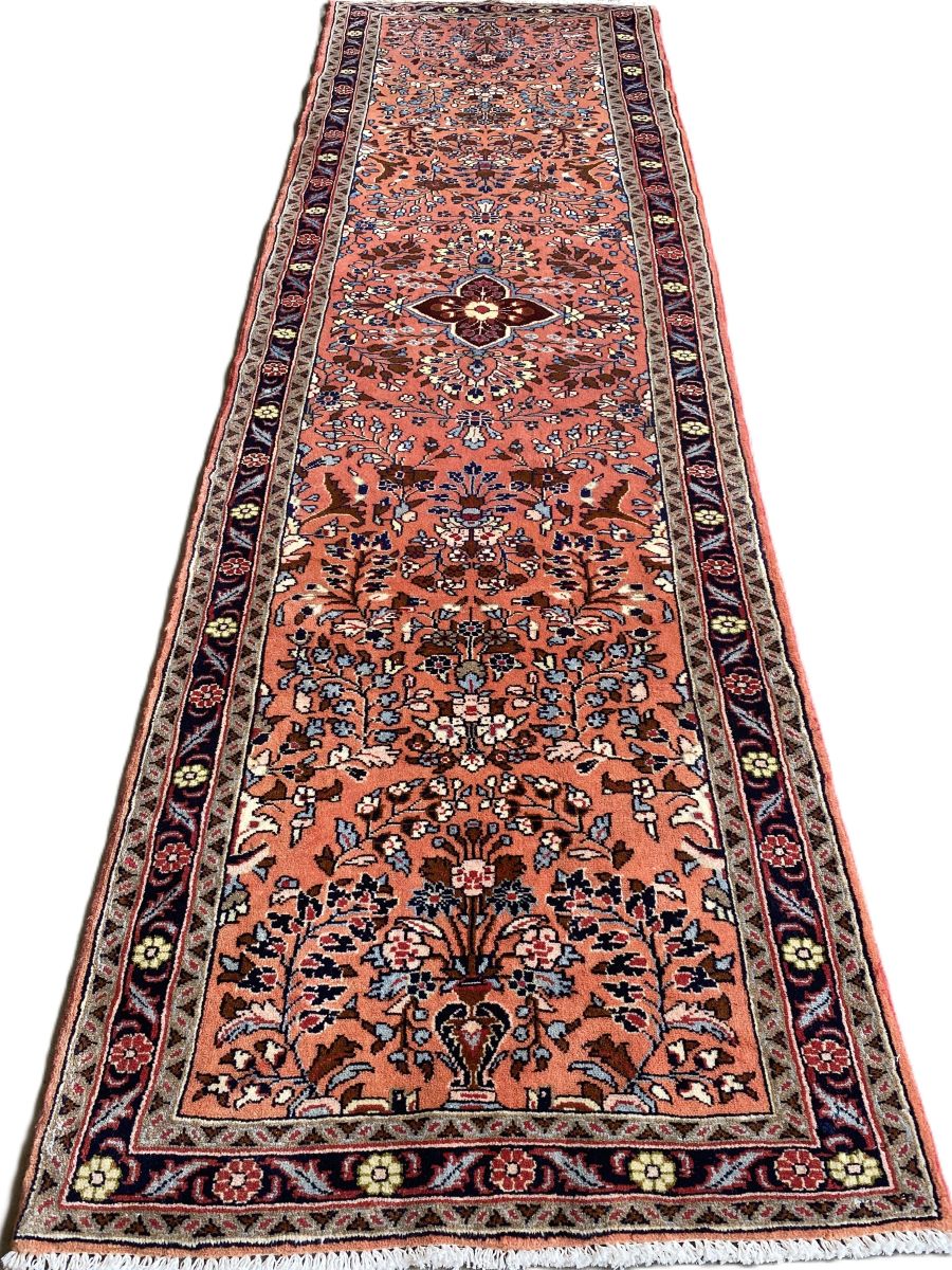 Traditional Hand-Knotted Persian Mehraban Runner