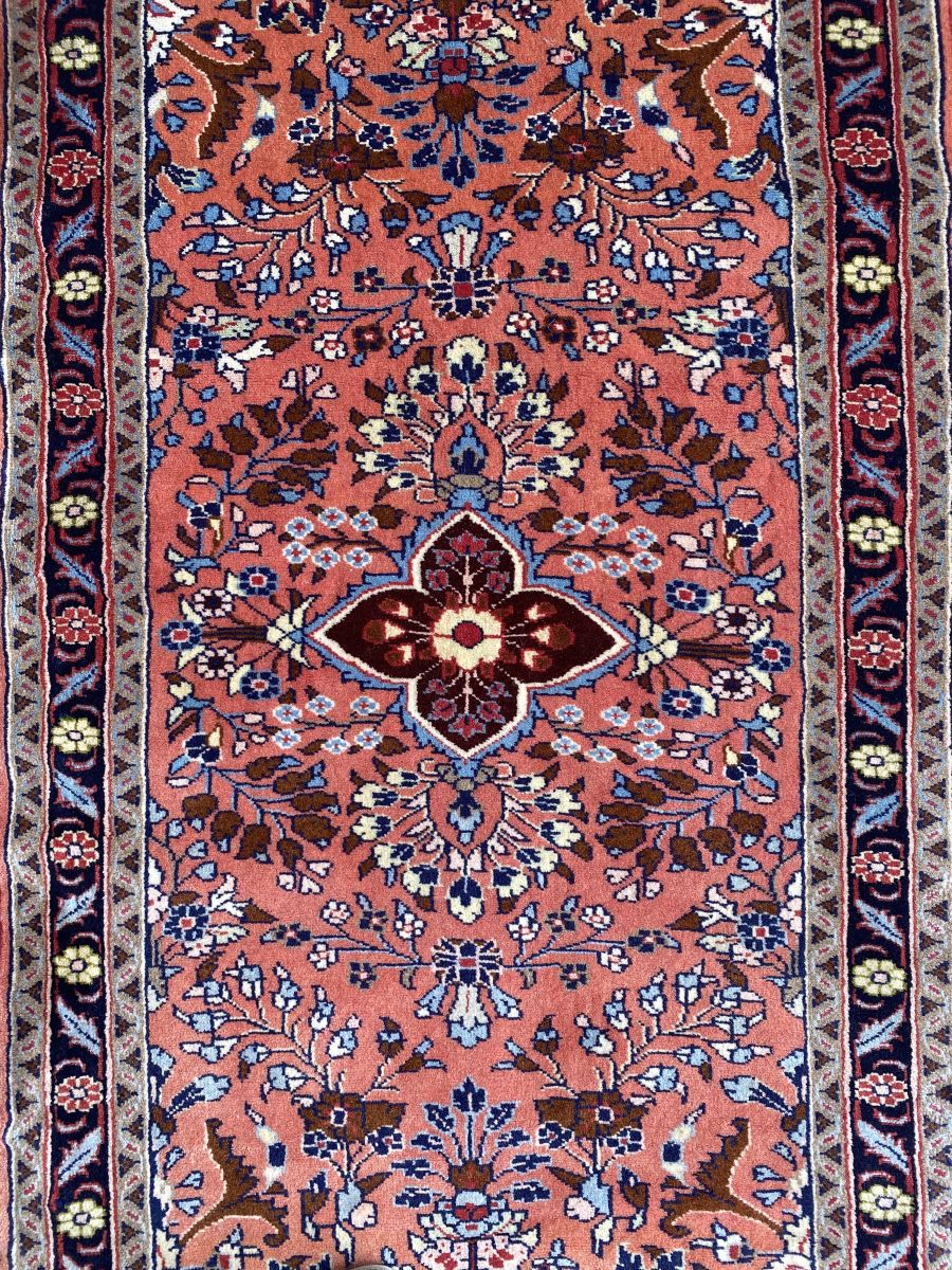 Traditional Hand-Knotted Persian Mehraban Runner
