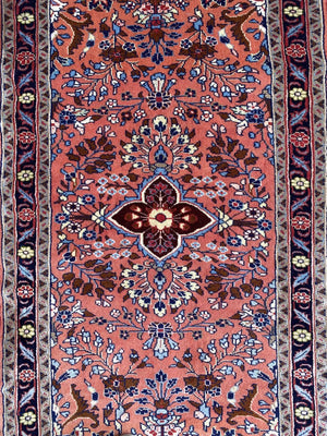 Hand-Knotted Persian Mehraban Hall Runner