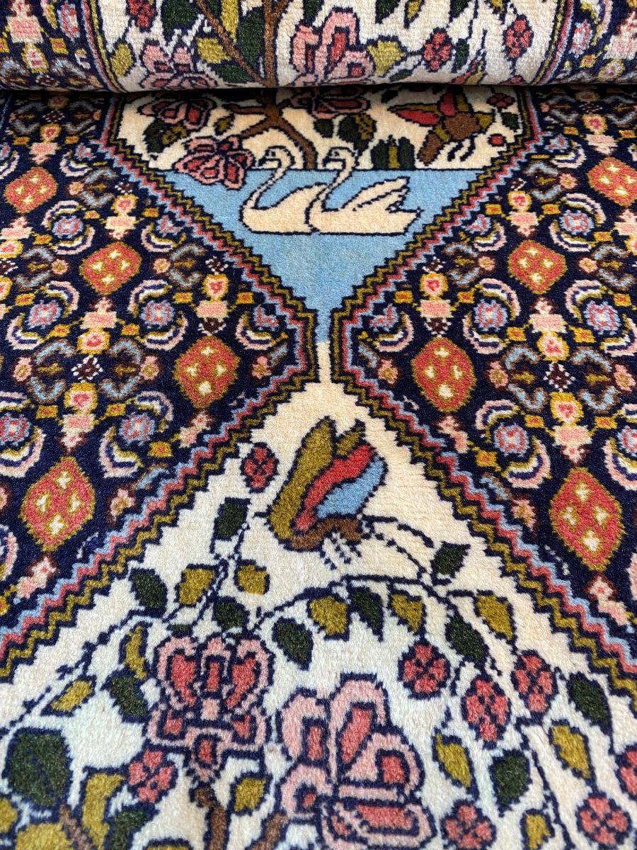 Hand-Knotted Tribal Persian Senneh Runner