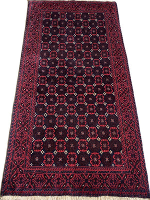 Hand-Knotted Tribal Persian Turkoman Balouch Rug