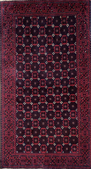 Hand-Knotted Tribal Persian Turkoman Balouch Rug