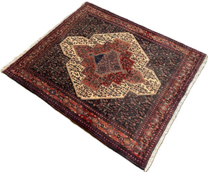 Hand-Knotted Tribal Persian Senneh Rug