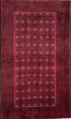 Hand-Knotted Tribal Persian Turkoman Balouch Rug