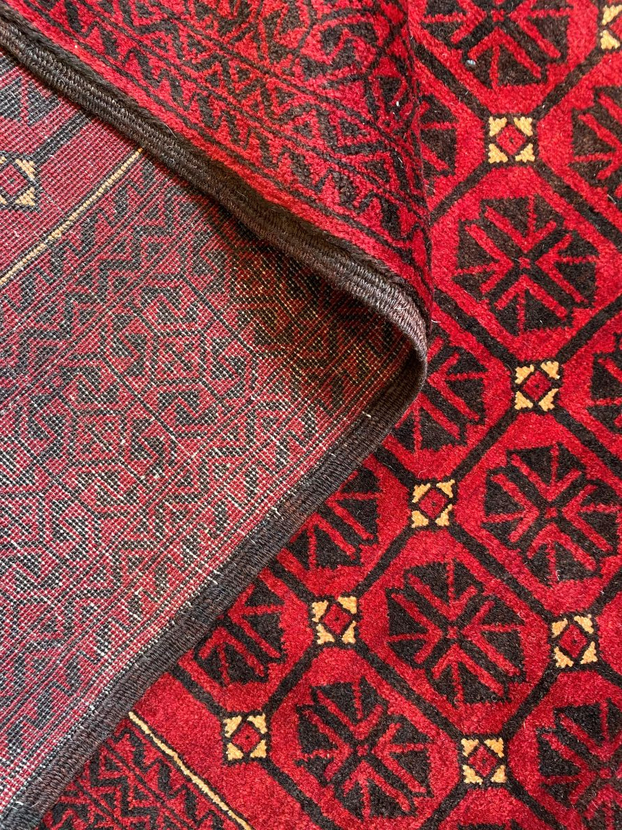 Hand-Knotted Tribal Persian Turkoman Balouch Rug