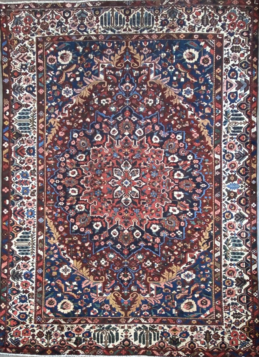 Hand-Knotted Tribal Persian Bakhtiar Carpet