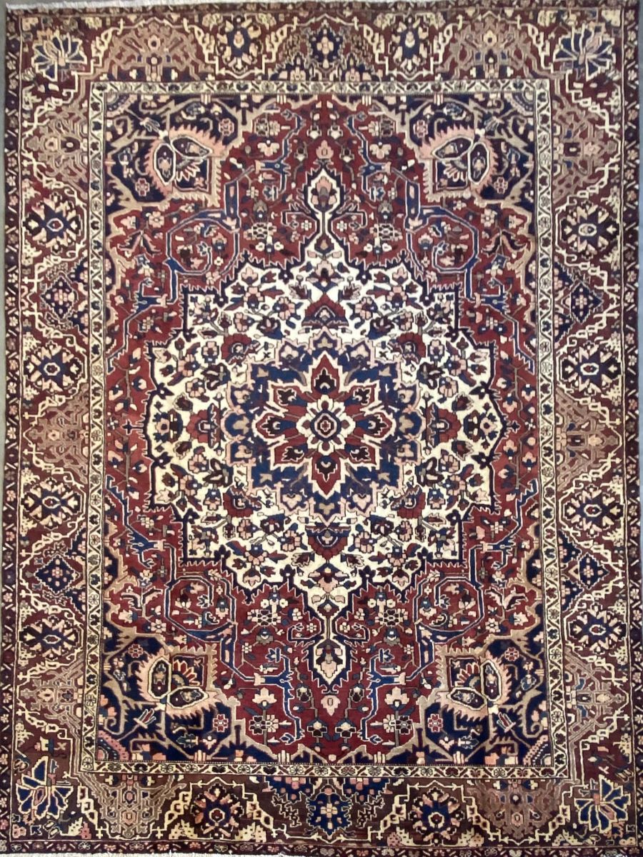 Hand-Knotted Tribal Persian Bakhtiar Rug