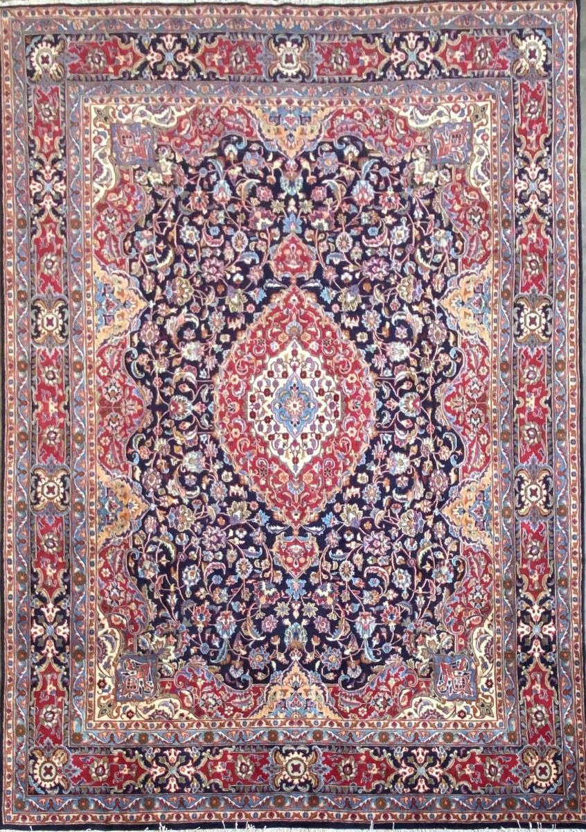 Hand-Knotted Persian Kashmar Carpet