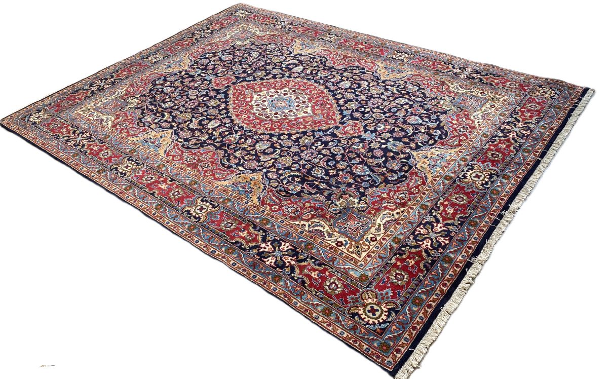Hand-Knotted Persian Kashmar Carpet