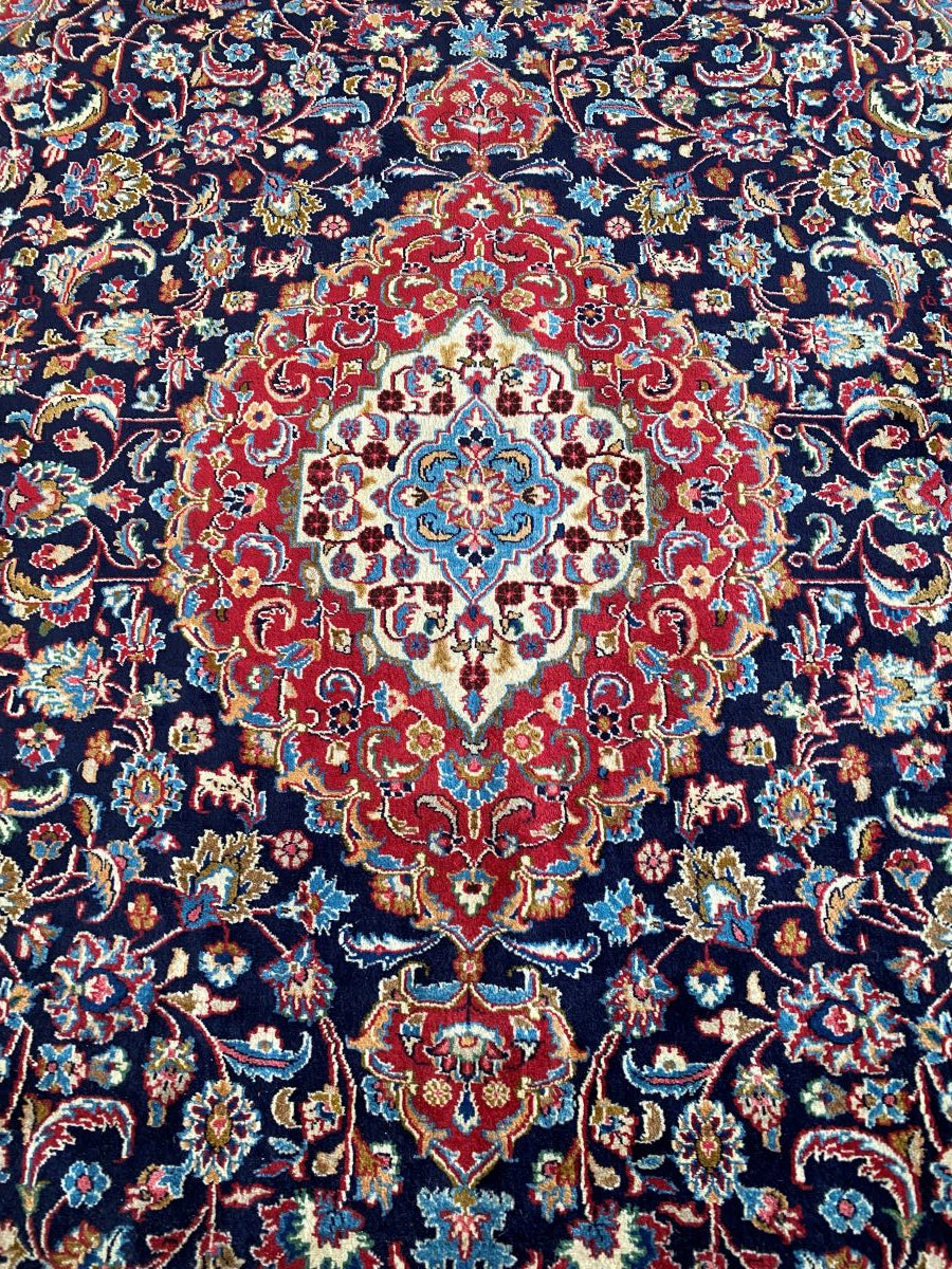 Hand-Knotted Persian Kashmar Carpet
