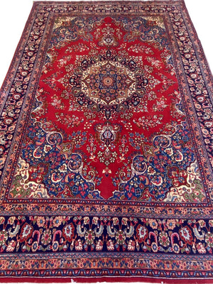 Hand-Knotted Persian Sabzevar Carpet