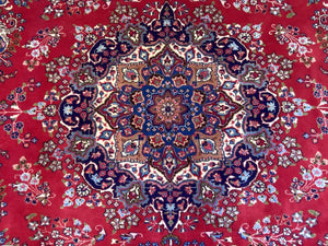 Hand-Knotted Persian Sabzevar Carpet