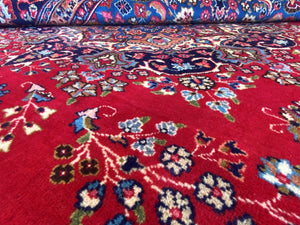 Hand-Knotted Persian Sabzevar Carpet