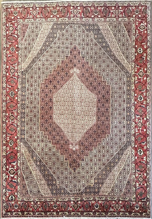 Hand-Knotted Tribal Persian Senneh Sanandaj Carpet